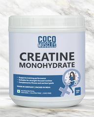 COCO MUSCLES Creatine Monohydrate Powder | Specially designed for Women | Supports Strength, Lean Muscle, Workout Performance & Recovery | Muscle Strength, Energy, Recovery & Fitness Support Supplement