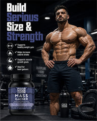 COCO MUSCLES Mass Gainer Protein Powder | Delicious Vanilla Kulfi Flavour | Muscle Building Formula for Men | High Quality Protein, Carbs, Multivitamins & Minerals | Supports Muscle Gain, Strength & Recovery