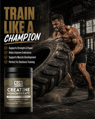 COCO MUSCLES Creatine Monohydrate Powder for Men | Micronized Creatine for Strength, Muscle Growth & Workout Performance | Supports Energy, Recovery & Power