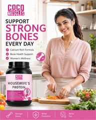 COCO MUSCLES Housewife Protein Powder | Protein Powder for specially designed for housewives | Delicious Vanilla Kulfi Flavour | 15 g Protein with DHA, Calcium, Iron, Vitamins, Minerals & Antioxidants