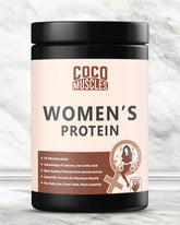 COCO MUSCLES Women's Protein Powder | Delicious Chocolate Flavour | Protein with DHA, Calcium, Iron, BCAAs, EAAs, Vitamins & Minerals | Daily Nutrition Drink for Women's Energy, Strength & Wellness