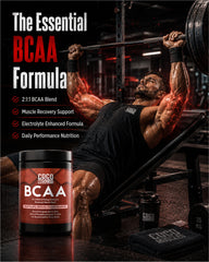COCO MUSCLES BCAA For Men | Delicious Orange Flavoured | Branched Chain Amino Acids with Leucine, Isoleucine & Valine | Supports Muscle Recovery, Muscle Building, Strength, Endurance, Lean Muscle Maintenance, Training & Workout Performance