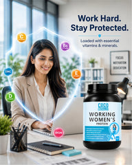 COCO MUSCLES Working Women's Protein Powder | Delicious Vanilla Kulfi Flavour | Protein with DHA, Calcium, Iron, Vitamins & Minerals | Daily Nutrition Drink for Energy, Strength, Focus & Women's Wellness | High Protein Nutrition Supplement for Bone Health