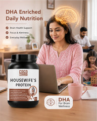 COCO MUSCLES Housewife Protein Powder | Protein Powder for specially designed for housewives | Delicious Chocolate Flavour | 15 g Protein with DHA, Calcium, Iron, Vitamins, Minerals & Antioxidants