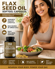 COCO MUSCLES Organic Flax Seed Oil Softgel Capsules
