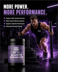 COCO MUSCLES Beta Alanine Powder For Men | Pre Workout Endurance & Performance Support | Helps Reduce Muscle Fatigue During High-Intensity Training | Unflavoured | Supports Endurance, Training Performance & Workout Stamina