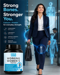COCO MUSCLES Working Women's Protein Powder | Delicious Vanilla Kulfi Flavour | Protein with DHA, Calcium, Iron, Vitamins & Minerals | Daily Nutrition Drink for Energy, Strength, Focus & Women's Wellness | High Protein Nutrition Supplement for Bone Health