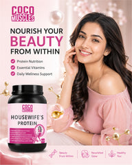 COCO MUSCLES Housewife Protein Powder | Protein Powder for specially designed for housewives | Delicious Vanilla Kulfi Flavour | 15 g Protein with DHA, Calcium, Iron, Vitamins, Minerals & Antioxidants