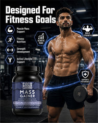 COCO MUSCLES Mass Gainer Protein Powder | Delicious Vanilla Kulfi Flavour | Muscle Building Formula for Men | High Quality Protein, Carbs, Multivitamins & Minerals | Supports Muscle Gain, Strength & Recovery