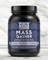 COCO MUSCLES Mass Gainer Protein Powder | Delicious Vanilla Kulfi Flavour | Muscle Building Formula for Men | High Quality Protein, Carbs, Multivitamins & Minerals | Supports Muscle Gain, Strength & Recovery