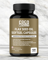 COCO MUSCLES Organic Flax Seed Oil Softgel Capsules