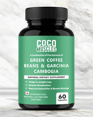 COCO MUSCLES Green Coffee Beans 400 mg & Garcinia Cambogia 350 mg Capsules