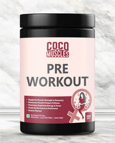 COCO MUSCLES Pre Workout Powder | Specially designed for Women | Delicious Guava Flavour | Performance Formula With L-Arginine, L-Citrulline, Beta-Alanine, Taurine, BCAAs & Caffeine | Supports Energy, Endurance, Focus