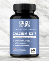 COCO MUSCLES Calcium K 2-7 Tablets with Vitamin K2-7, Omega 3, Vitamin D3, Magnesium, Zinc & Iron