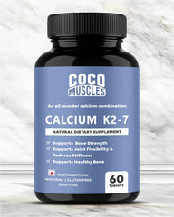 COCO MUSCLES Calcium K 2-7 Tablets with Vitamin K2-7, Omega 3, Vitamin D3, Magnesium, Zinc & Iron