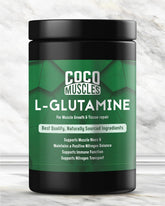 COCO MUSCLES L-Glutamine Powder for Men | Muscle Recovery & Lean Muscle Support | Supplement for Endurance , Strength, Stamina & Performance | Post Workout Amino Supplement for Men & Athletes