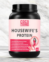 COCO MUSCLES Housewife Protein Powder | Protein Powder for specially designed for housewives | Delicious Strawberry Flavour | 15 g Protein with DHA, Calcium, Iron, Vitamins, Minerals & Antioxidants