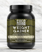 COCO MUSCLES Weight Gainer Protein Powder Chocolate Flavour | High Carbohydrate Weight Gain Formula for Men | Added L-Glutamine, Digestive Enzymes, Vitamins & Minerals