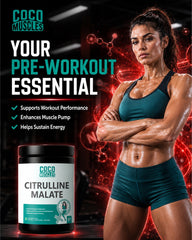 COCO MUSCLES Citrulline Malate Powder | Specially designed for Women | Pre-Workout Endurance & Muscle Recovery Support | Helps Improve Energy, Stamina & Blood Flow | Unflavoured