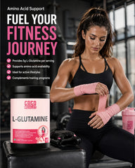 COCO MUSCLES L-Glutamine Powder | Specially designed for Women | Muscle Recovery, Lean Muscle Support, Workout Recovery & Active Lifestyle Supplement | Post-Workout Repair, Fitness & Active Wellness