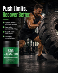 COCO MUSCLES L-Glutamine Powder for Men | Muscle Recovery & Lean Muscle Support | Supplement for Endurance , Strength, Stamina & Performance | Post Workout Amino Supplement for Men & Athletes
