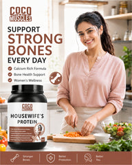 COCO MUSCLES Housewife Protein Powder | Protein Powder for specially designed for housewives | Delicious Chocolate Flavour | 15 g Protein with DHA, Calcium, Iron, Vitamins, Minerals & Antioxidants