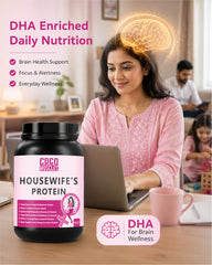 COCO MUSCLES Housewife Protein Powder | Protein Powder for specially designed for housewives | Delicious Vanilla Kulfi Flavour | 15 g Protein with DHA, Calcium, Iron, Vitamins, Minerals & Antioxidants