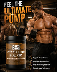 COCO MUSCLES Citrulline Malate Powder for Men | Pre Workout Nitric Oxide Booster for Men | Supports Blood Flow, Muscle Pump, Strength, Endurance, Muscle Performance  & Recovery