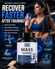 COCO MUSCLES Mass Gainer for Women | Delicious Chocolate Flavour | High-Calorie Weight Gain Formula with Vitamins, Minerals, Iron, Zinc & Biotin | Supports Healthy Weight Gain, Strength & Daily Nutrition