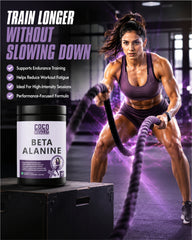 COCO MUSCLES Beta Alanine Powder | Specially designed for Women | Pre-Workout Endurance & Performance Support | Helps Reduce Muscle Fatigue | Improves Workout Stamina | Unflavoured Fitness Supplement for Women