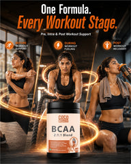 COCO MUSCLES BCAA Powder Orange Flavour | Specially Designed for Women | Branched Chain Amino Acids with Leucine, Isoleucine & Valine | Supports Muscle Recovery, Workout Performance, Lean Muscle Maintenance, Endurance, Hydration & Training Performance