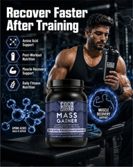 COCO MUSCLES Mass Gainer Protein Powder | Delicious Vanilla Kulfi Flavour | Muscle Building Formula for Men | High Quality Protein, Carbs, Multivitamins & Minerals | Supports Muscle Gain, Strength & Recovery