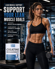COCO MUSCLES Creatine Monohydrate Powder | Specially designed for Women | Supports Strength, Lean Muscle, Workout Performance & Recovery | Muscle Strength, Energy, Recovery & Fitness Support Supplement