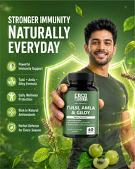 COCO MUSCLES Tulsi 250 mg, Amla 250 mg &amp; Giloy 250 mg Capsules
