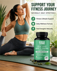 COCO MUSCLES Green Coffee Beans 400 mg &amp; Garcinia Cambogia 350 mg Capsules