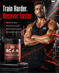 COCO MUSCLES BCAA For Men | Delicious Orange Flavoured | Branched Chain Amino Acids with Leucine, Isoleucine & Valine | Supports Muscle Recovery, Muscle Building, Strength, Endurance, Lean Muscle Maintenance, Training & Workout Performance