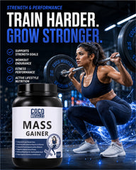 COCO MUSCLES Mass Gainer for Women | Delicious Chocolate Flavour | High-Calorie Weight Gain Formula with Vitamins, Minerals, Iron, Zinc & Biotin | Supports Healthy Weight Gain, Strength & Daily Nutrition