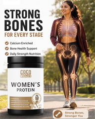 COCO MUSCLES Women's Protein Powder | Delicious Vanilla Kulfi Flavour | Protein with DHA, Calcium, Iron, BCAAs, EAAs, Vitamins & Minerals | Daily Nutrition Drink for Women's Energy, Strength & Wellness