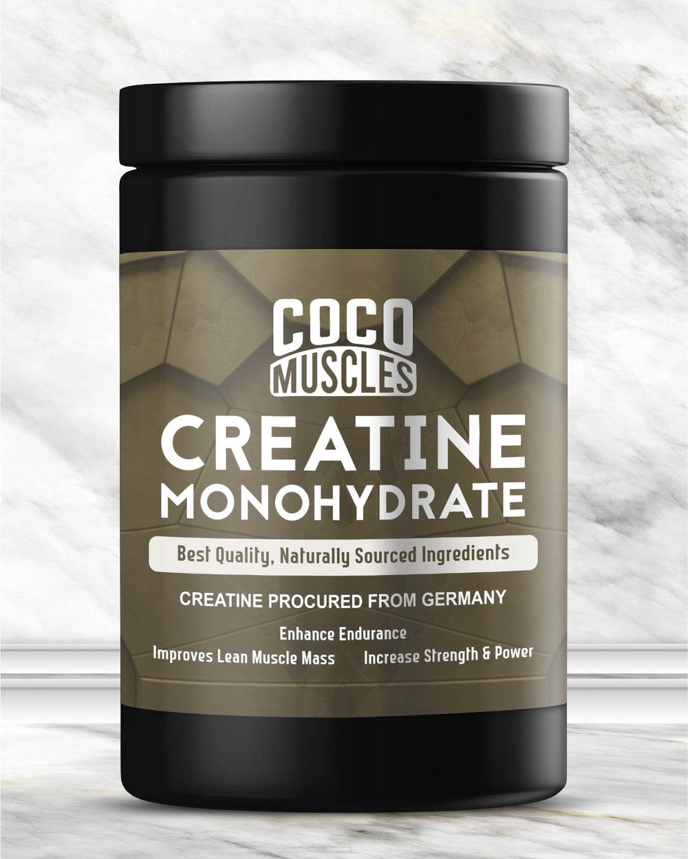 COCO MUSCLES Creatine Monohydrate Powder for Men | Micronized Creatine for Strength, Muscle Growth & Workout Performance | Supports Energy, Recovery & Power