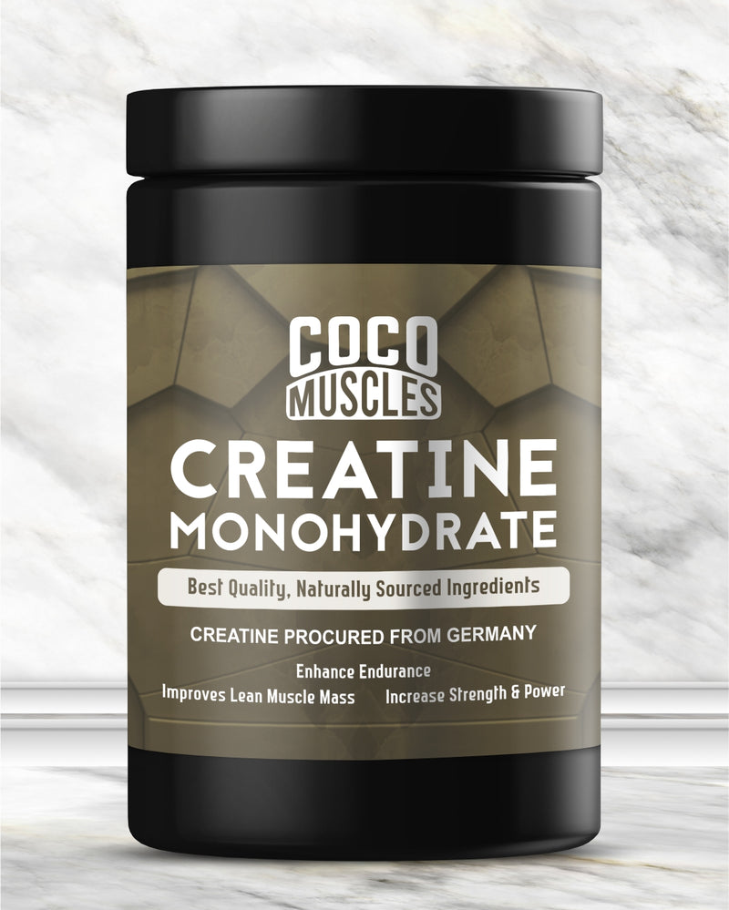 COCO MUSCLES Creatine Monohydrate Powder for Men | Micronized Creatine for Strength, Muscle Growth & Workout Performance | Supports Energy, Recovery & Power