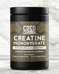 COCO MUSCLES Creatine Monohydrate Powder for Men | Micronized Creatine for Strength, Muscle Growth & Workout Performance | Supports Energy, Recovery & Power