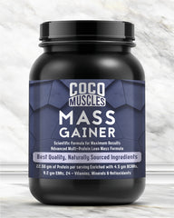 COCO MUSCLES Mass Gainer Protein Powder | Delicious Vanilla Kulfi Flavour | Muscle Building Formula for Men | High Quality Protein, Carbs, Multivitamins & Minerals | Supports Muscle Gain, Strength & Recovery