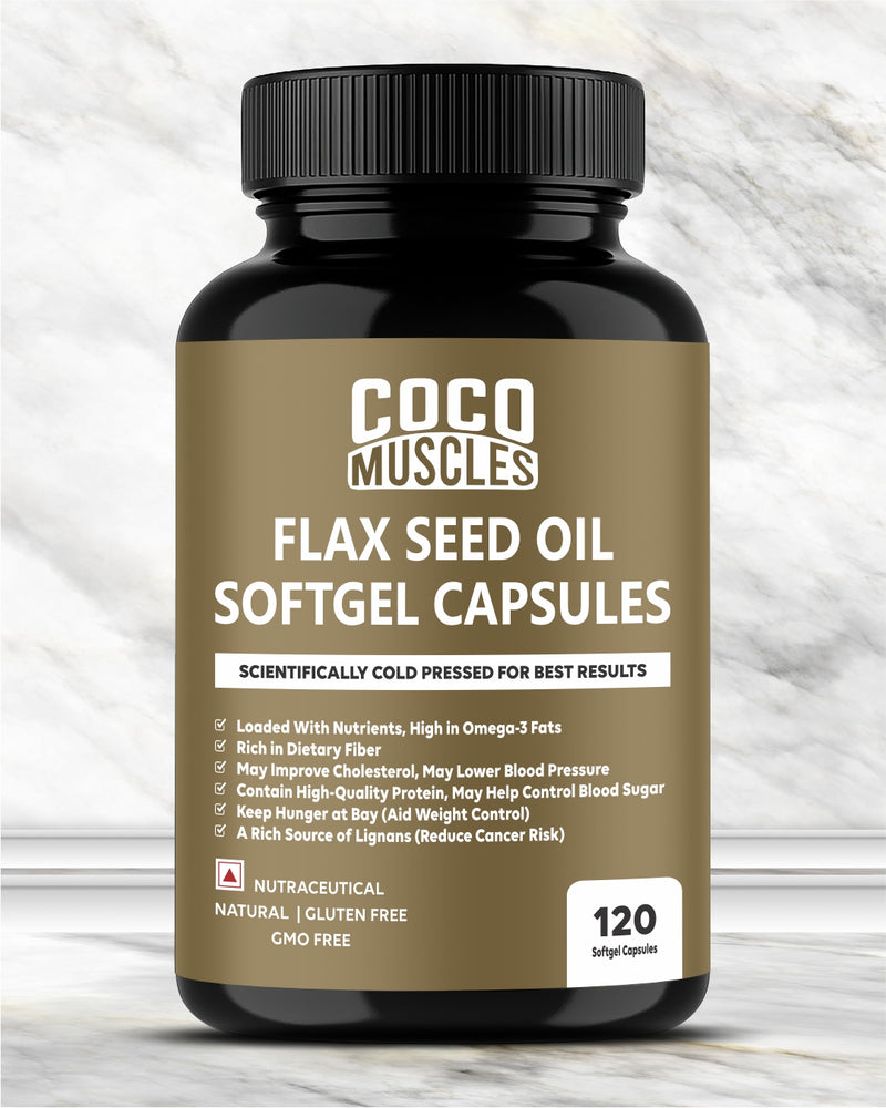 COCO MUSCLES Organic Flax Seed Oil Softgel Capsules