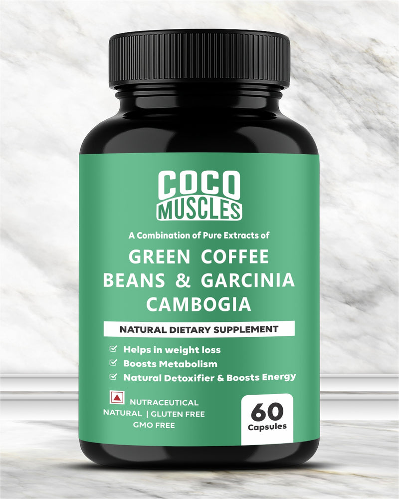 COCO MUSCLES Green Coffee Beans 400 mg &amp; Garcinia Cambogia 350 mg Capsules
