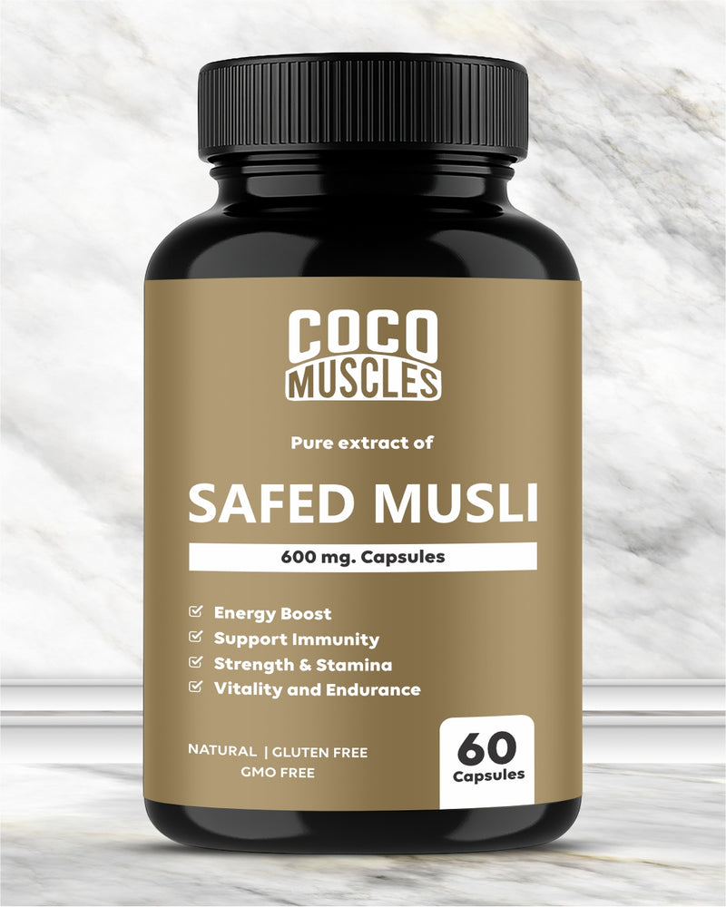 COCO MUSCLES Safed Musli Capsules 600 mg