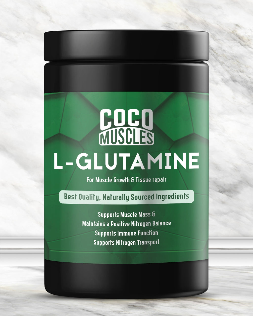 COCO MUSCLES L-Glutamine Powder for Men | Muscle Recovery & Lean Muscle Support | Supplement for Endurance , Strength, Stamina & Performance | Post Workout Amino Supplement for Men & Athletes
