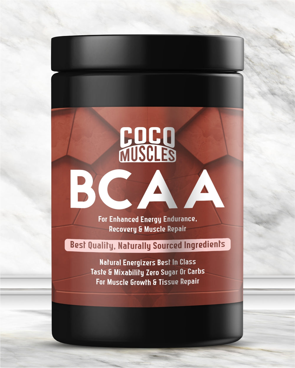 COCO MUSCLES BCAA For Men | Delicious Orange Flavoured | Branched Chain Amino Acids with Leucine, Isoleucine & Valine | Supports Muscle Recovery, Muscle Building, Strength, Endurance, Lean Muscle Maintenance, Training & Workout Performance