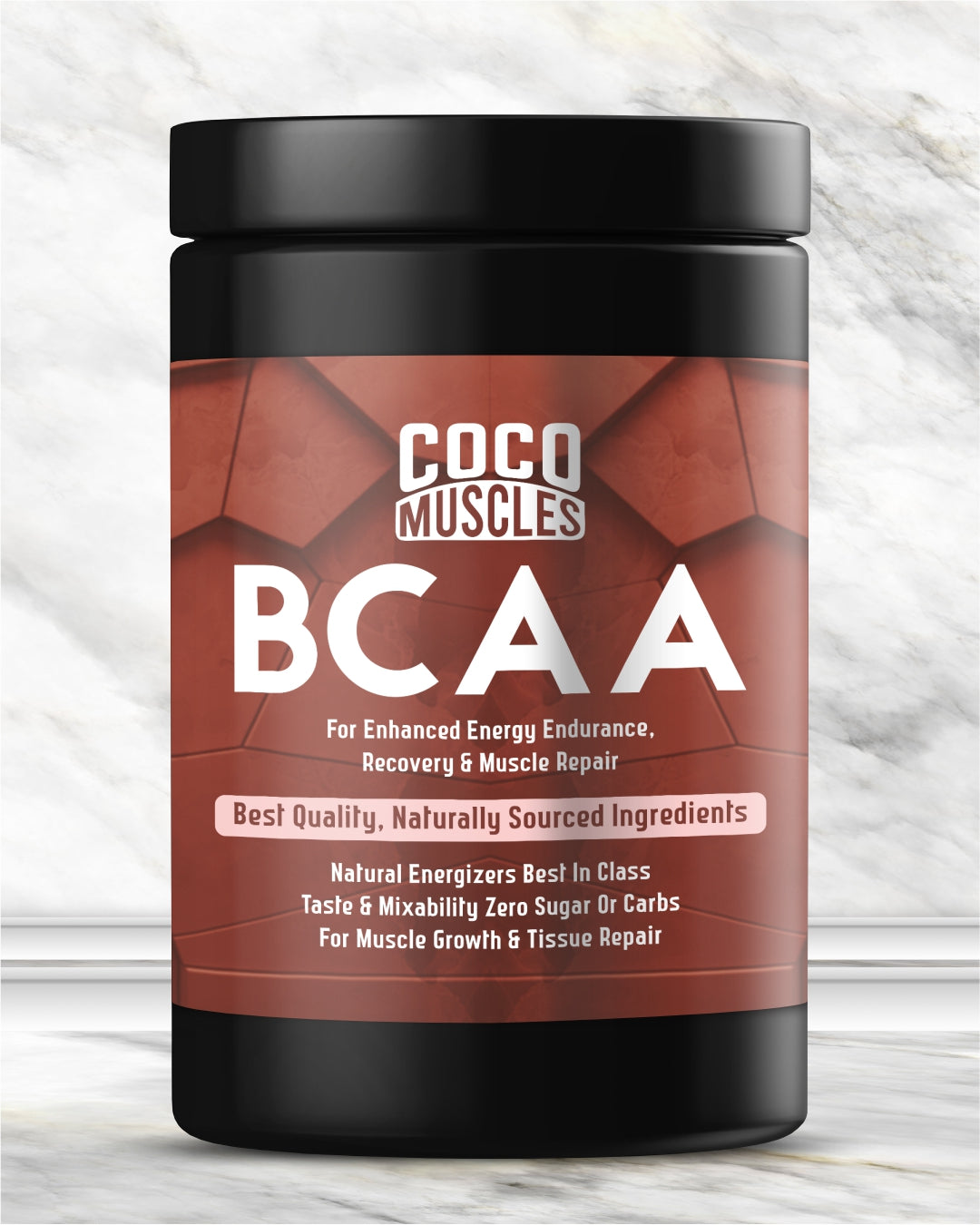 COCO MUSCLES BCAA For Men | Delicious Orange Flavoured | Branched Chain Amino Acids with Leucine, Isoleucine & Valine | Supports Muscle Recovery, Muscle Building, Strength, Endurance, Lean Muscle Maintenance, Training & Workout Performance