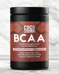 COCO MUSCLES BCAA For Men | Delicious Orange Flavoured | Branched Chain Amino Acids with Leucine, Isoleucine & Valine | Supports Muscle Recovery, Muscle Building, Strength, Endurance, Lean Muscle Maintenance, Training & Workout Performance