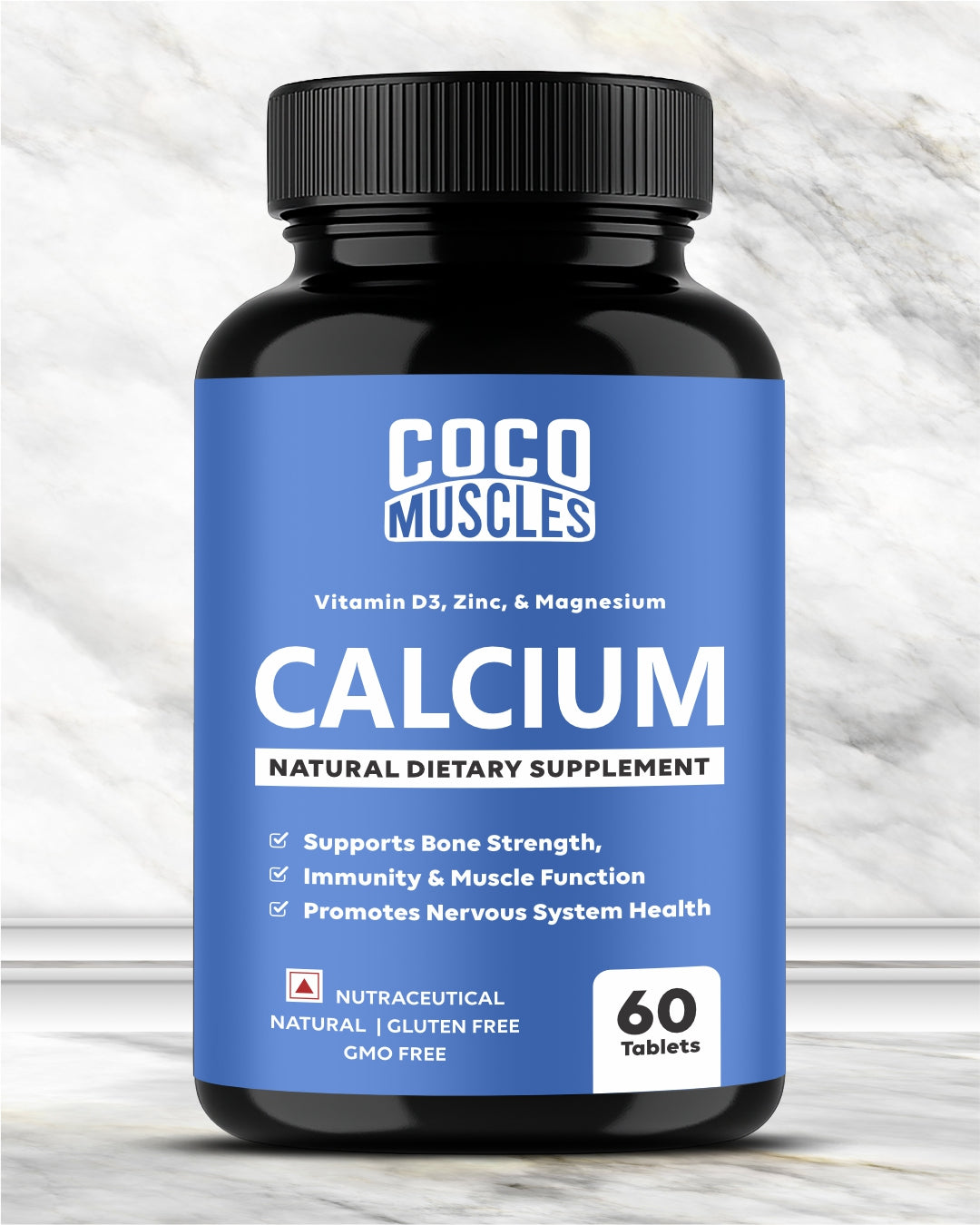 COCO MUSCLES Calcium Tablets with Magnesium, Zinc & Vitamin D3